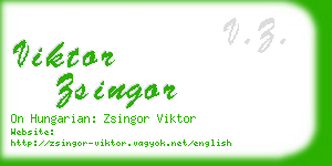 viktor zsingor business card